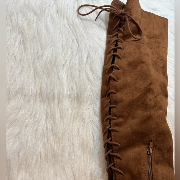 Over the Knee Chocolate Boots - Picture 4 of 12